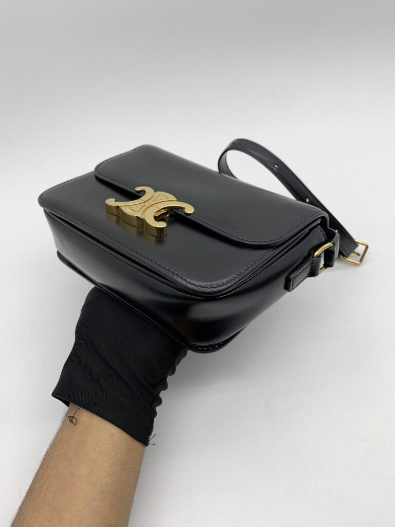 Celine Teen Triomphe Shiny Black GHW