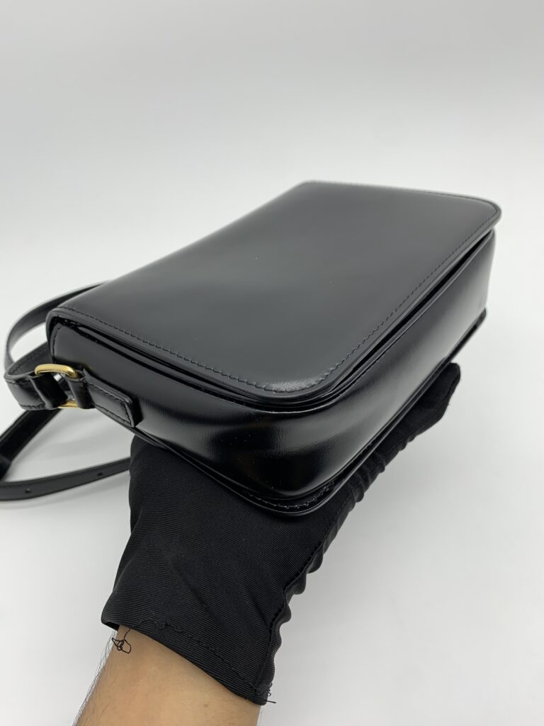 Celine Teen Triomphe Shiny Black GHW