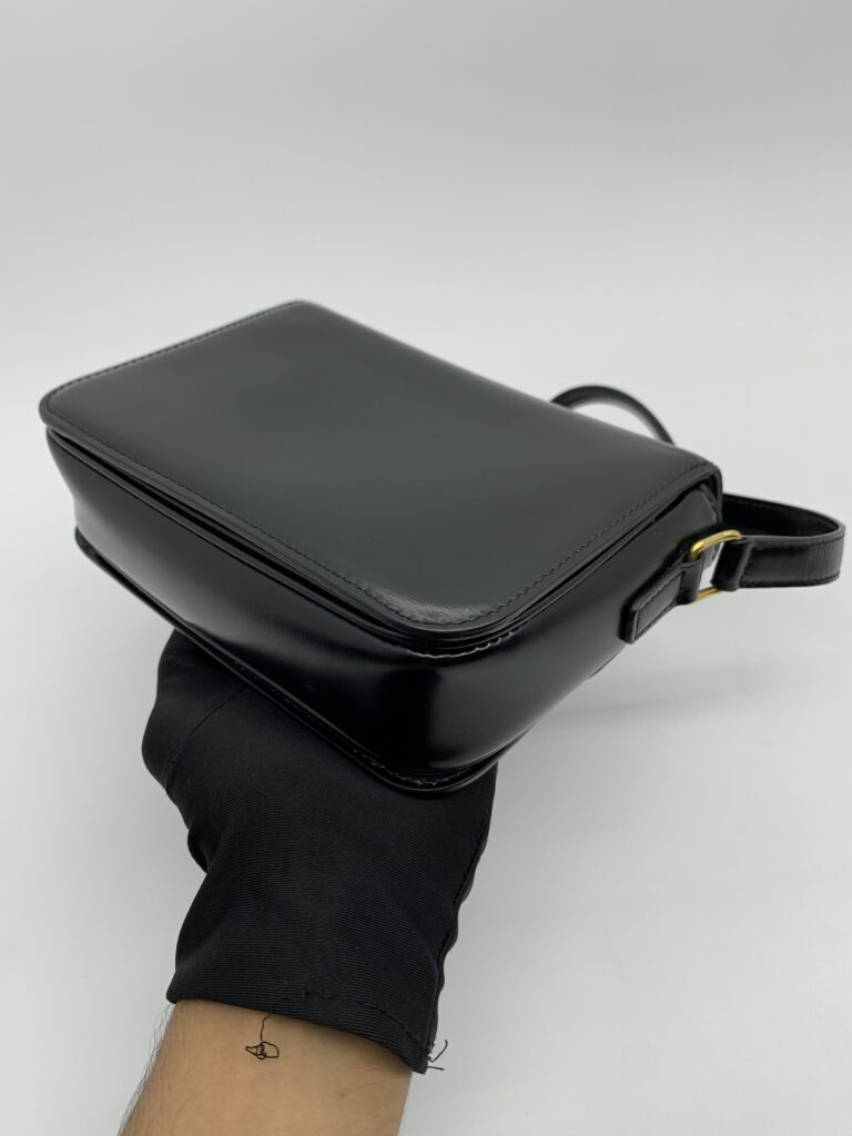 Celine Teen Triomphe Shiny Black GHW