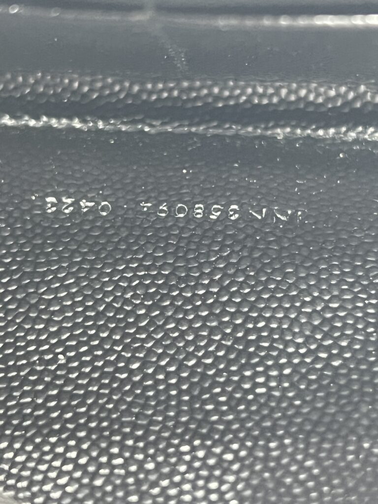 Saint Laurent Cassandre Zip Long Black Grain GHW