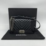 Chanel Boy 25 Chevron Black RHW