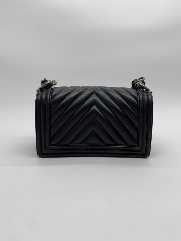 Chanel Boy 25 Chevron Black RHW