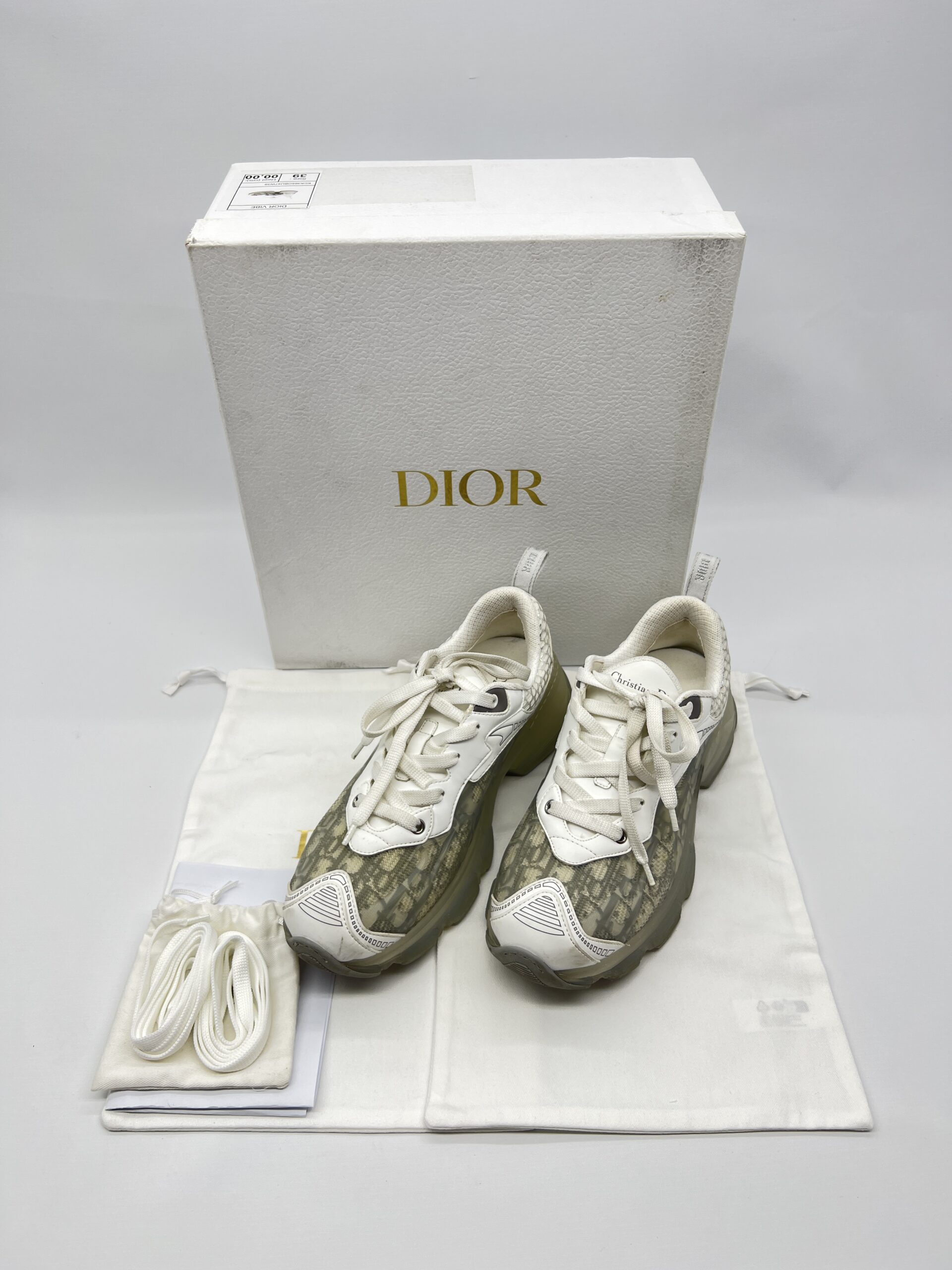 Dior Vibe Sneakers Oblique Gray Rubber