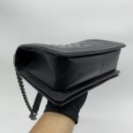 Chanel Boy 25 Chevron Black RHW