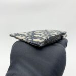 Dior Zip Card Holder Blue Oblique Canvas