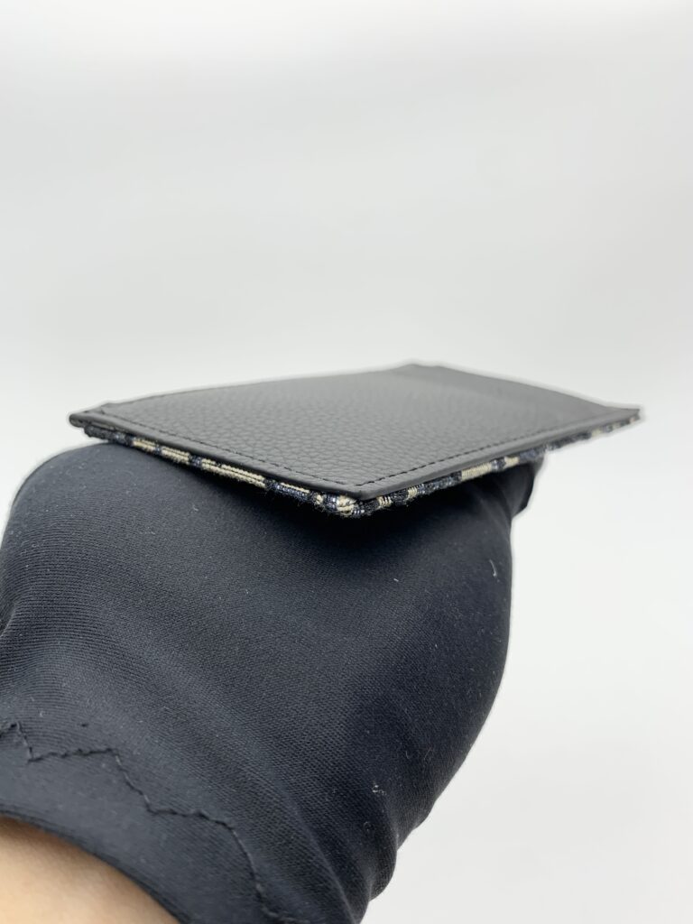 Dior Zip Card Holder Blue Oblique Canvas