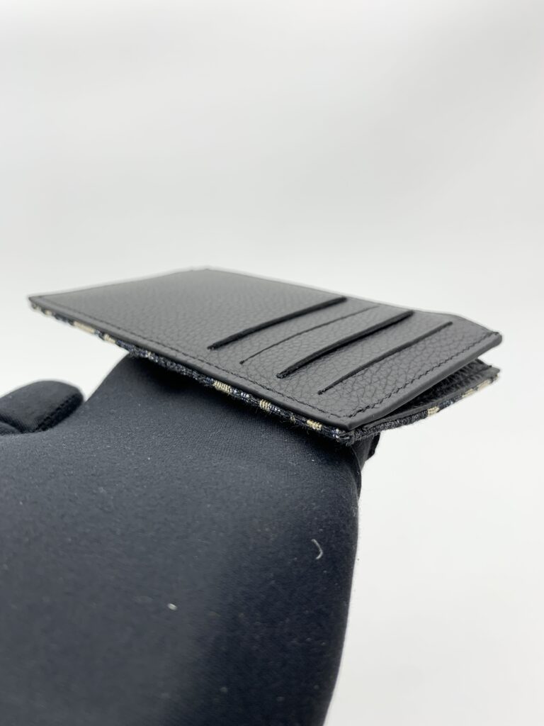 Dior Zip Card Holder Blue Oblique Canvas