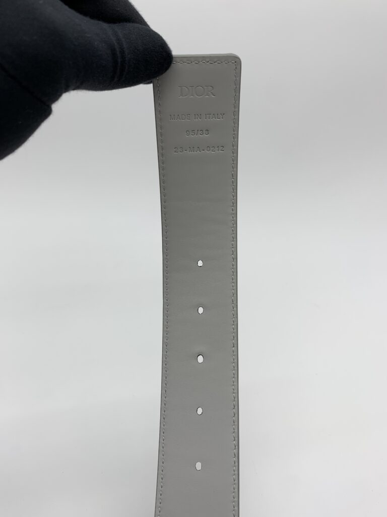 Dior CD Belt Diamond Reversible Diamond Canvas Grey