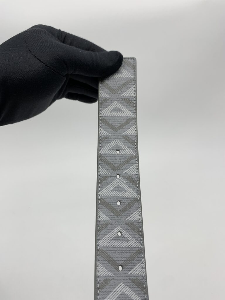 Dior CD Belt Diamond Reversible Diamond Canvas Grey