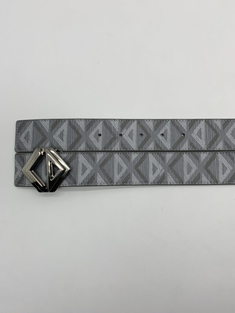 Dior CD Belt Diamond Reversible Diamond Canvas Grey