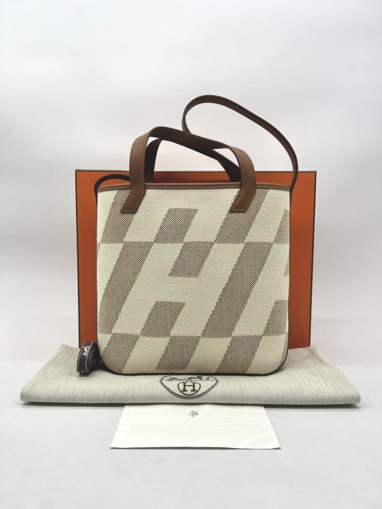Hermes SAC Cabas H 27 Ecru Naturel Gold