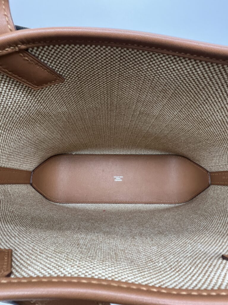 Hermes SAC Cabas H 27 Ecru Naturel Gold