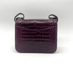 Hermes Constance 18 Croco Burgundy PHW