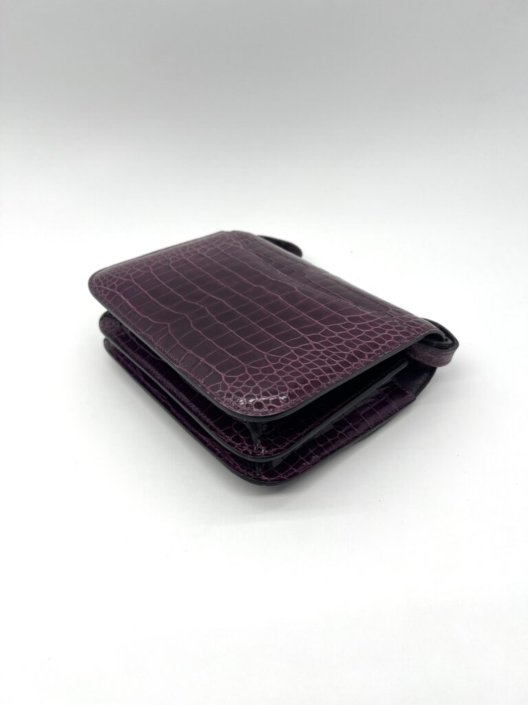 Hermes Constance 18 Croco Burgundy PHW