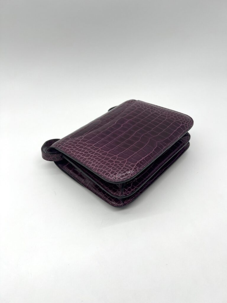 Hermes Constance 18 Croco Burgundy PHW