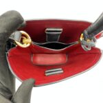 Prada Pannier Bucket Bag Saffiano Cuir Nero/Fuoco