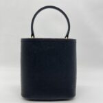 Prada Pannier Bucket Bag Saffiano Cuir Nero/Fuoco