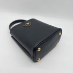 Prada Pannier Bucket Bag Saffiano Cuir Nero/Fuoco