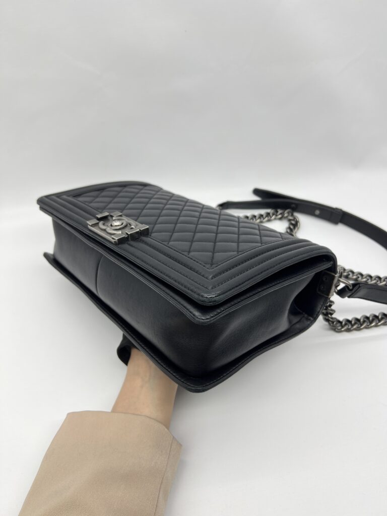 Chanel Boy 28 Lambskin Black RHW