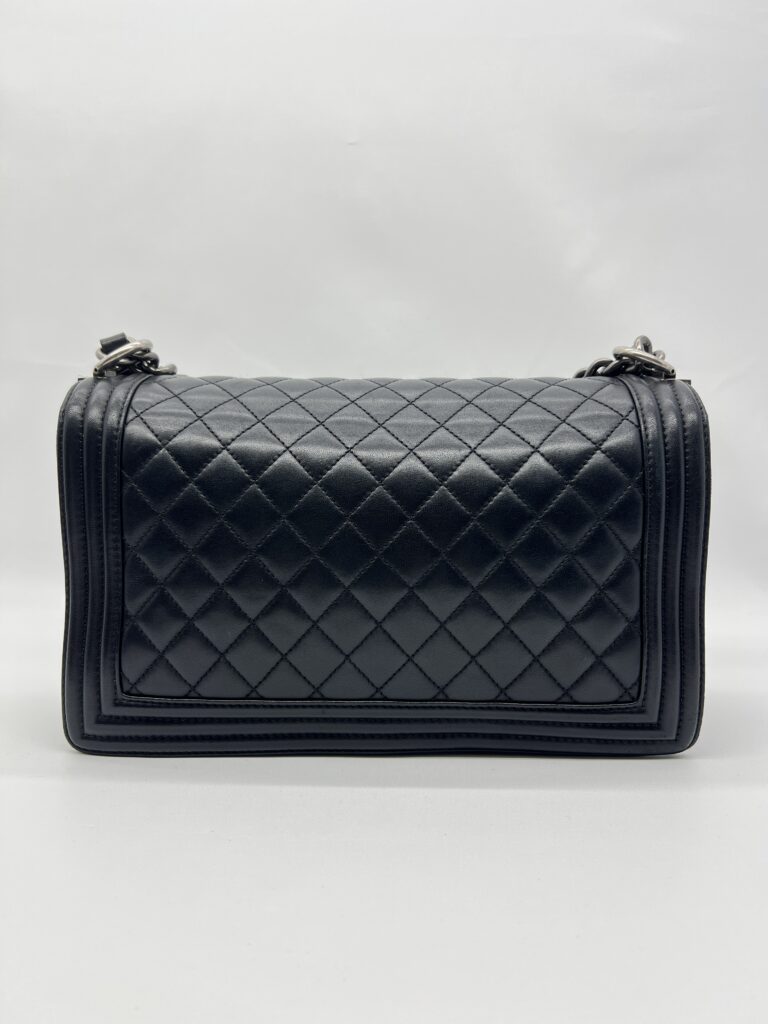 Chanel Boy 28 Lambskin Black RHW