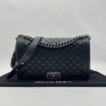 Chanel Boy 28 Lambskin Black RHW
