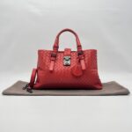 Bottega Veneta Rome Small Intrecciato Red