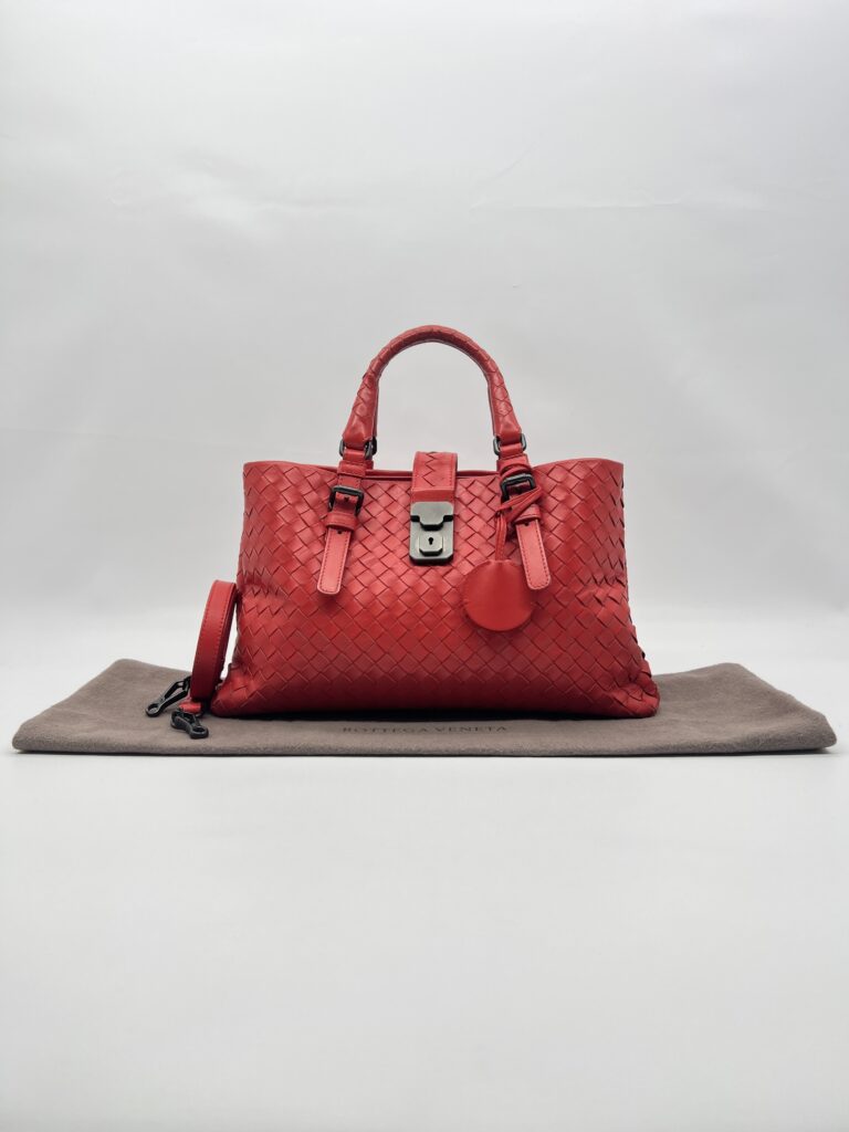 Bottega Veneta Rome Small Intrecciato Red