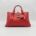 Bottega Veneta Rome Small Intrecciato Red