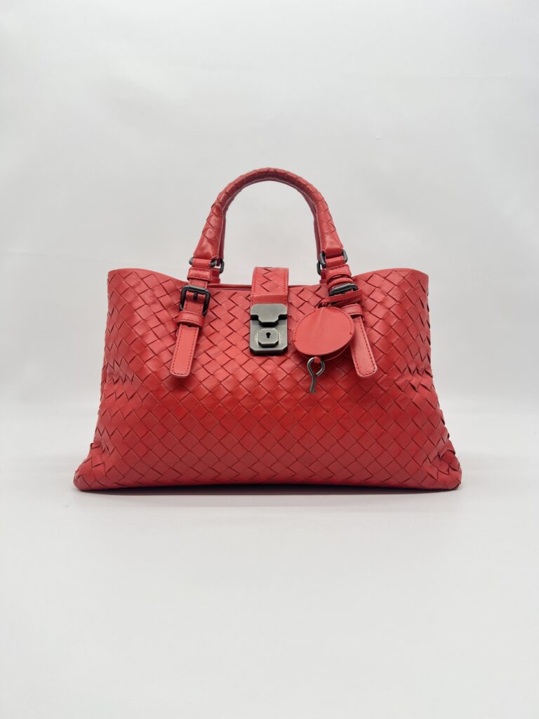 Bottega Veneta Rome Small Intrecciato Red