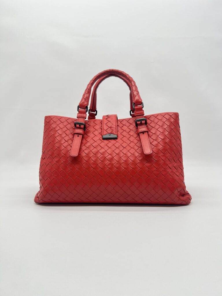 Bottega Veneta Rome Small Intrecciato Red