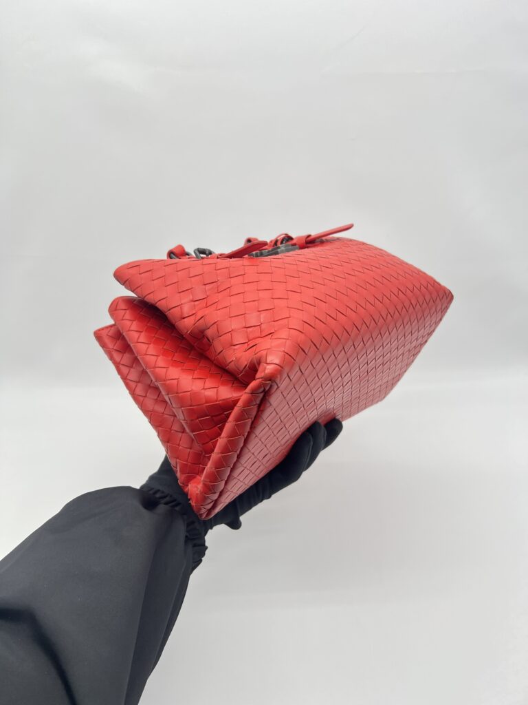 Bottega Veneta Rome Small Intrecciato Red