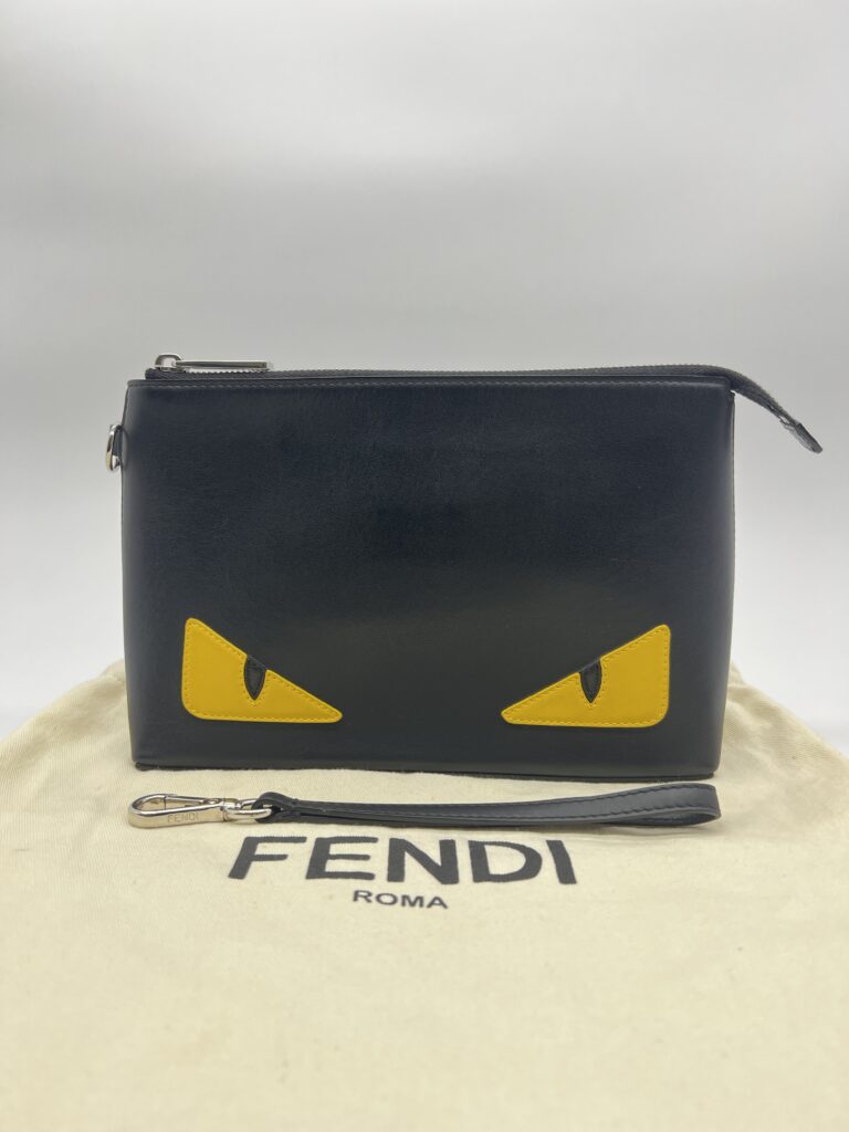 Fendi Monster Eyes Clutch Black