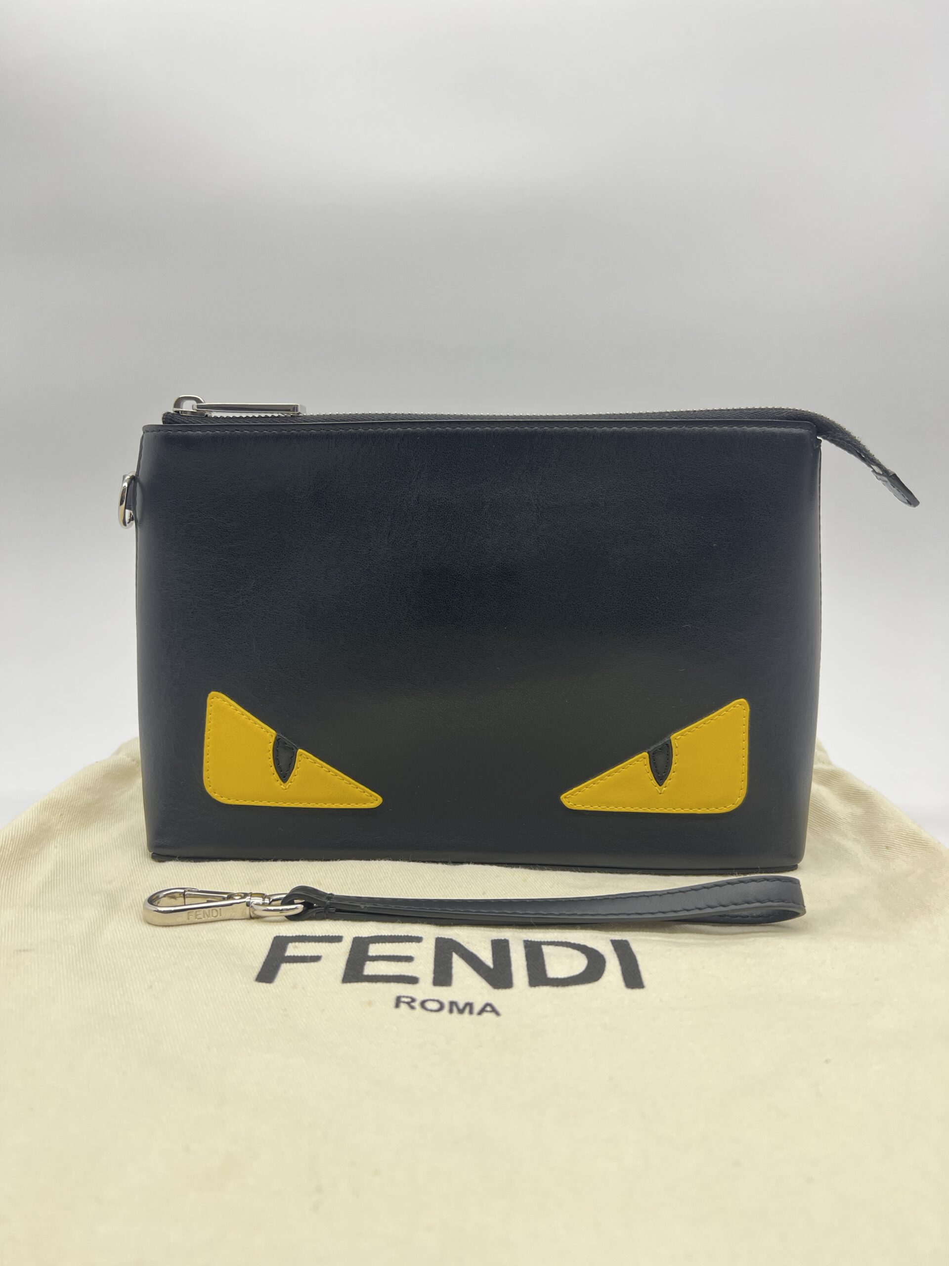 Fendi Monster Eyes Clutch Black