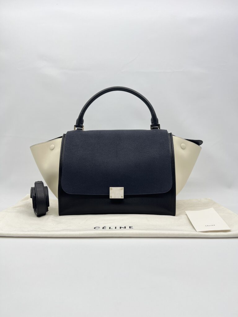 Celine Trapeze Black Navy White SHW