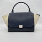 Celine Trapeze Black Navy White SHW