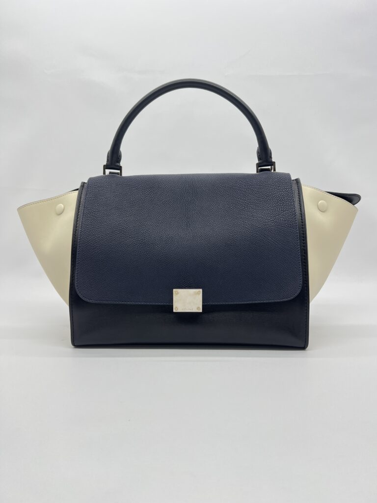 Celine Trapeze Black Navy White SHW