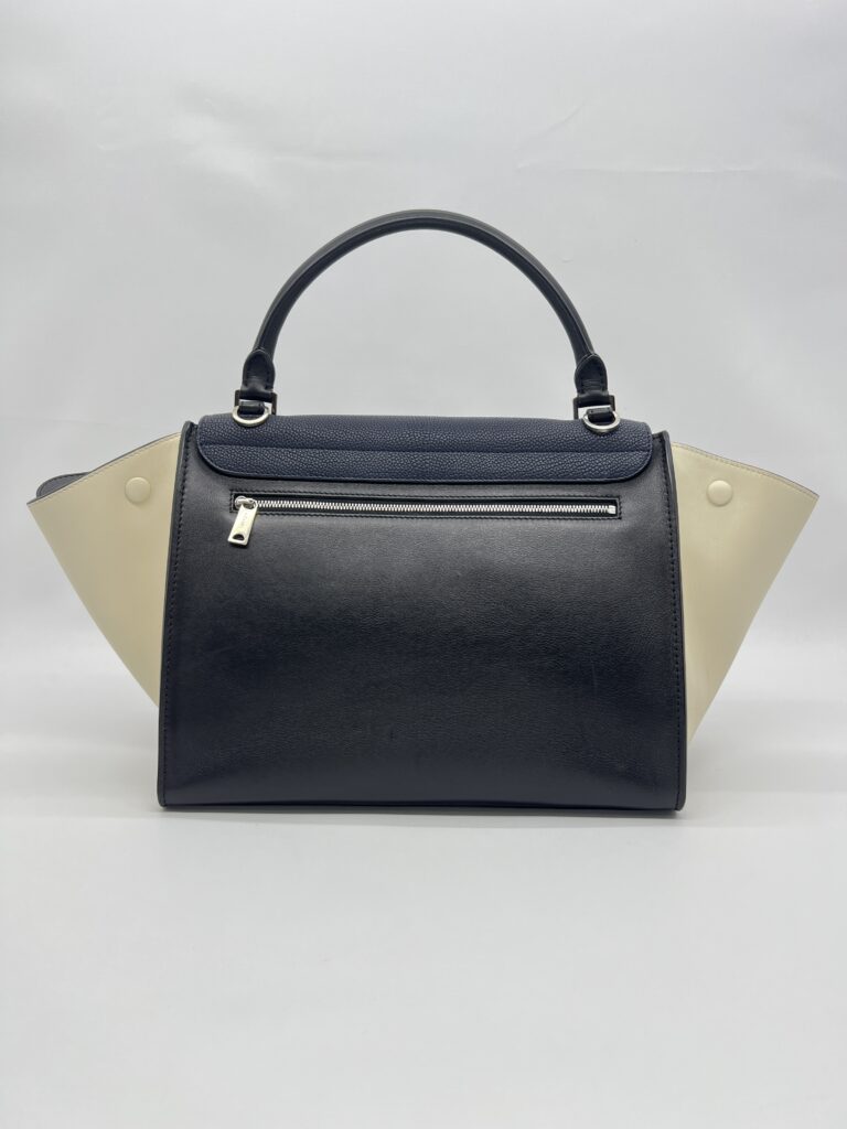 Celine Trapeze Black Navy White SHW