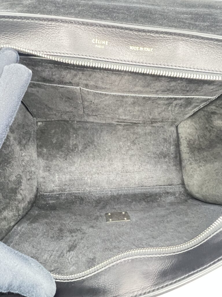 Celine Trapeze Black Navy White SHW