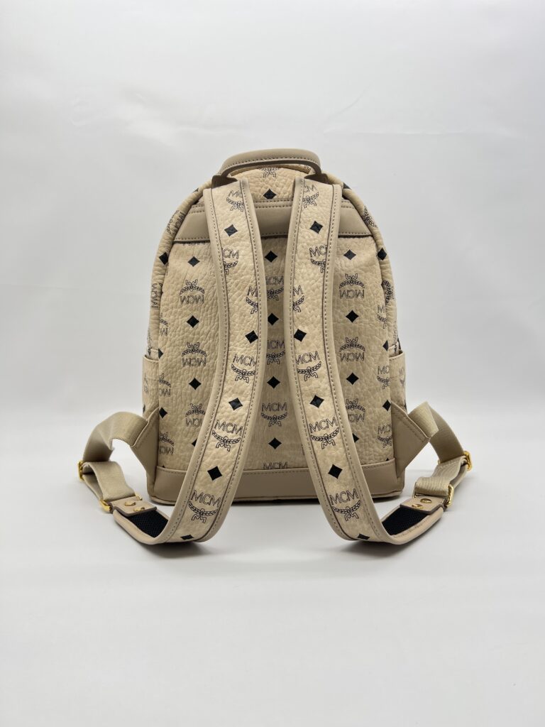 MCM Rabbit Backpack Visetos Beige GHW