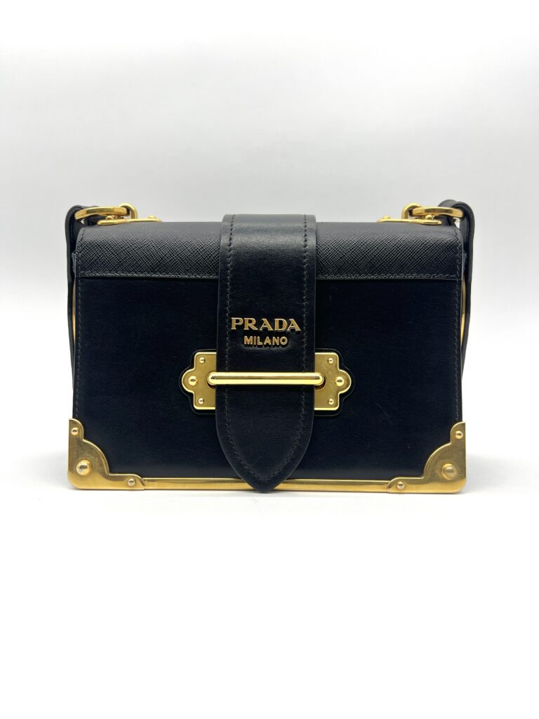 Prada Cahier City Calf Saffiano Nero