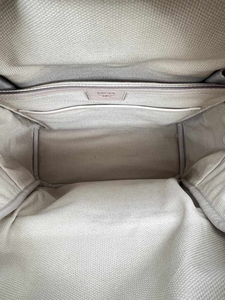 MCM Rabbit Backpack Visetos Beige GHW