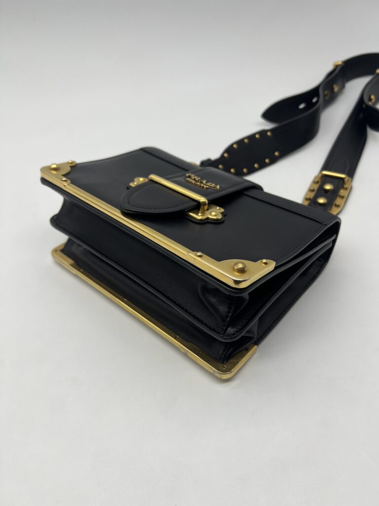Prada Cahier City Calf Saffiano Nero