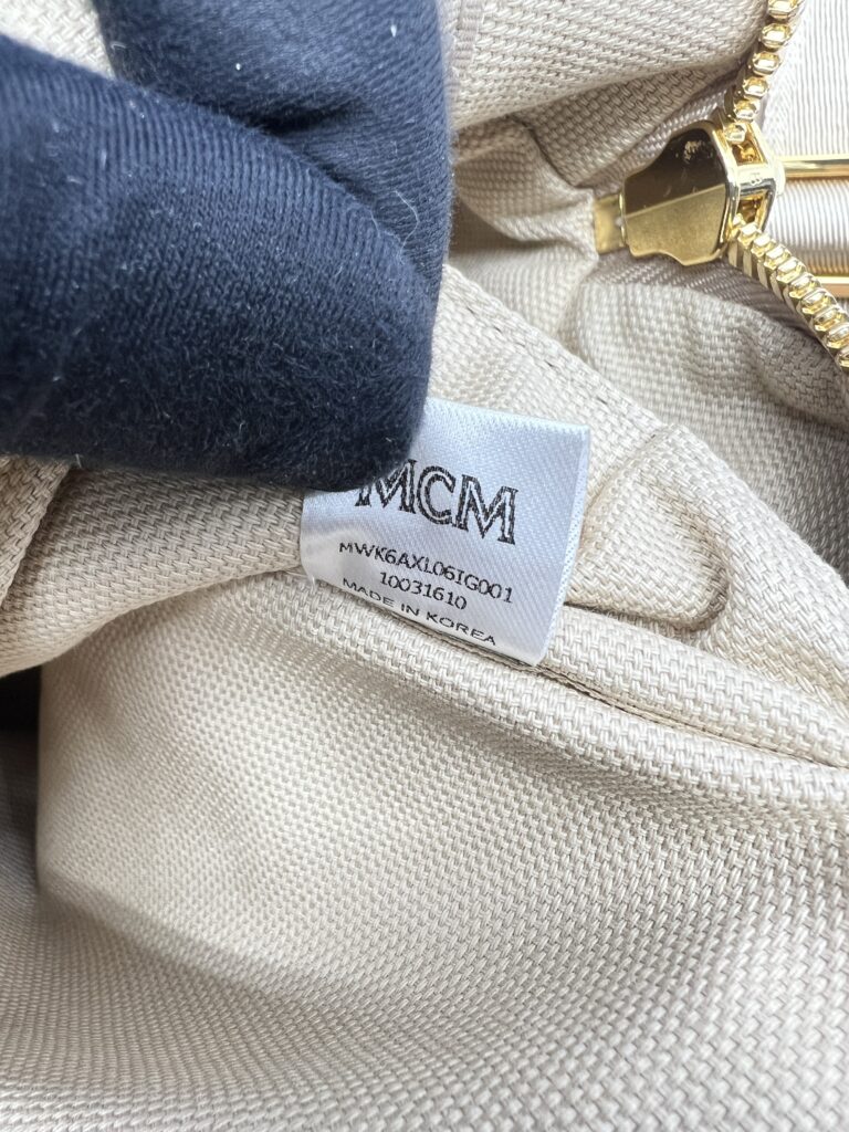 MCM Rabbit Backpack Visetos Beige GHW