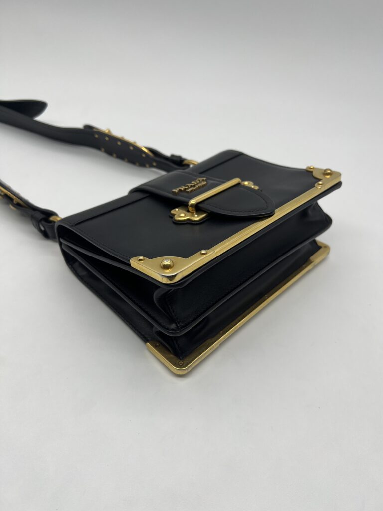 Prada Cahier City Calf Saffiano Nero
