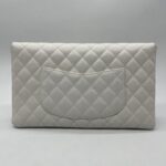 Chanel Classic Flap Clutch Caviar White GHW