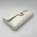 Chanel Classic Flap Clutch Caviar White GHW