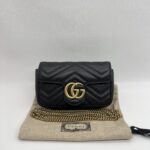 Gucci  Marmont Super Mini Black GHW
