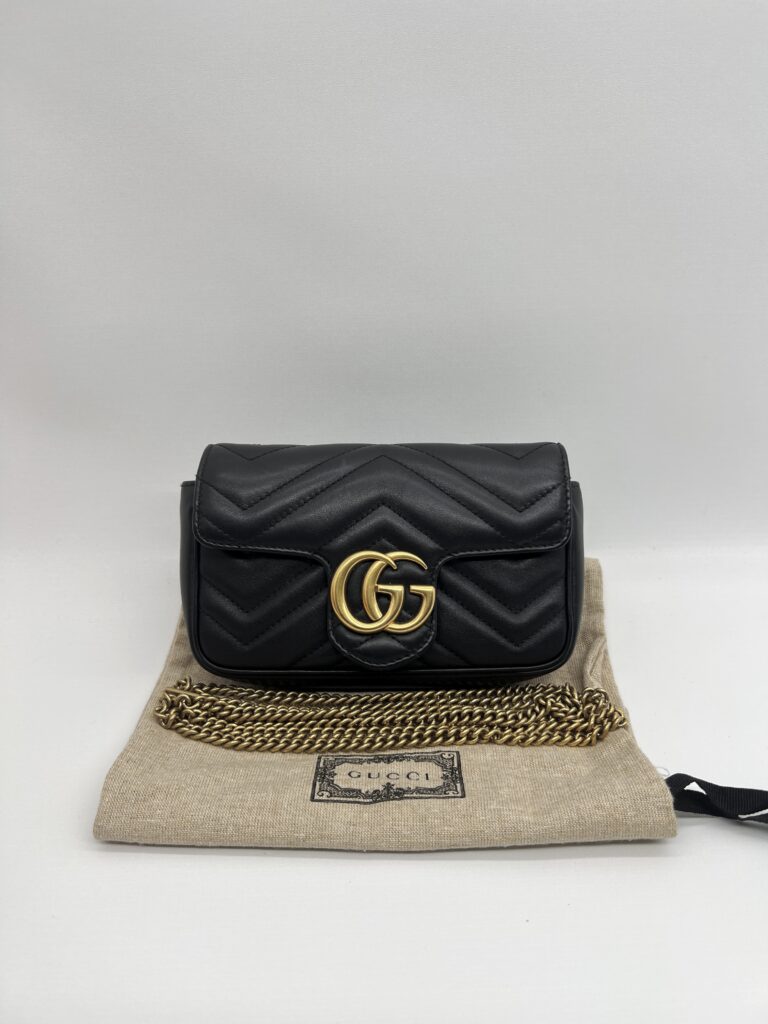 Gucci  Marmont Super Mini Black GHW