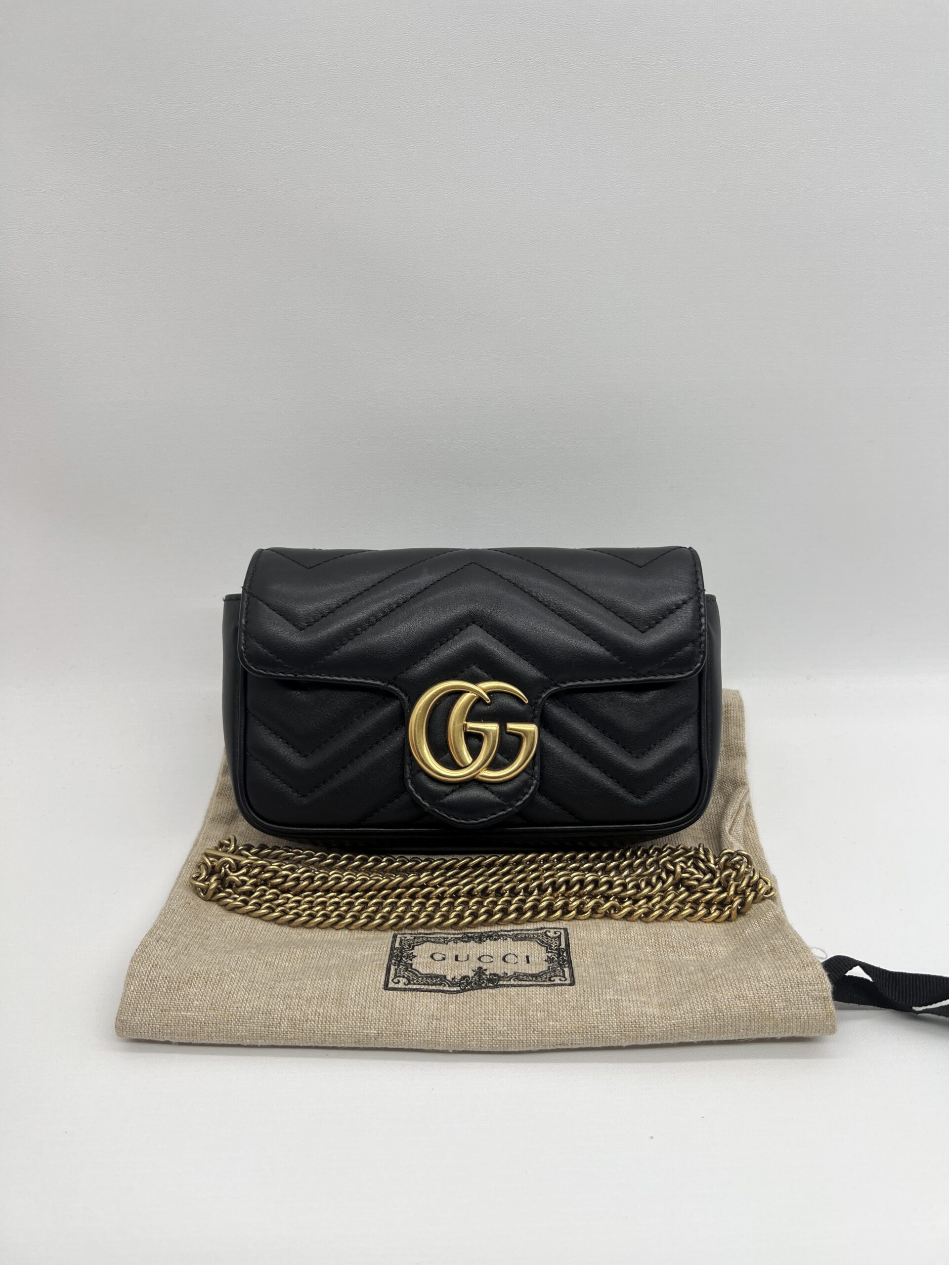Gucci  Marmont Super Mini Black GHW