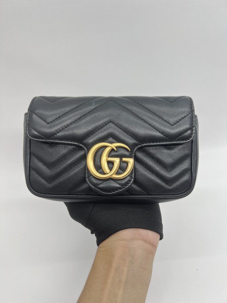 Gucci  Marmont Super Mini Black GHW